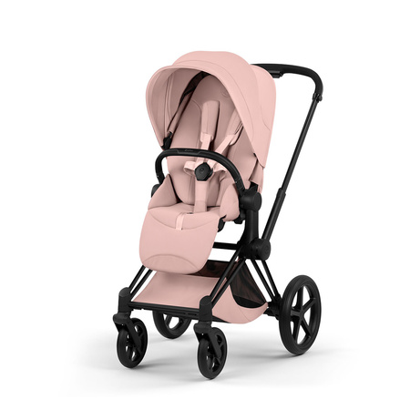 Cybex Priam 5.0 Matt Black Peach Pink zestaw 3w1 z fotelikiem Cloud T i-Size