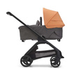 Bugaboo Dragonfly wózek 2w1 głęboko-spacerowy rama Black/Grey Melange-Island Coral