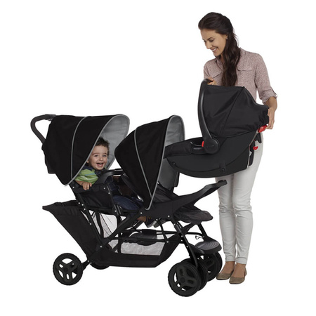 Graco Stadium Duo Black Grey wózek bliźniaczy