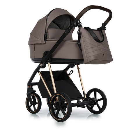Roan IVI 2.0 Cocoa Rosegold zestaw 4 w 1 z fotelikiem Cybex Cloud T i-Size Plus i bazą isofix