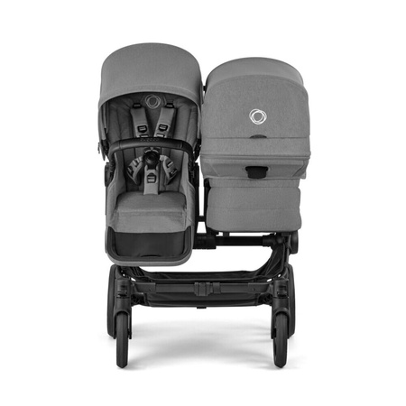 Bugaboo Donkey6 Duo Black/Moon Grey wózek 2w1 dla dwójki dzieci w różnym wieku