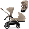 Cybex Gazelle S Almond Beige zestaw 2w1 z dodatkowym siedziskiem