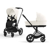 Cybex Priam 4.0 Matt Black OFF WHITE wózek 2w1 głęboko-spacerowy