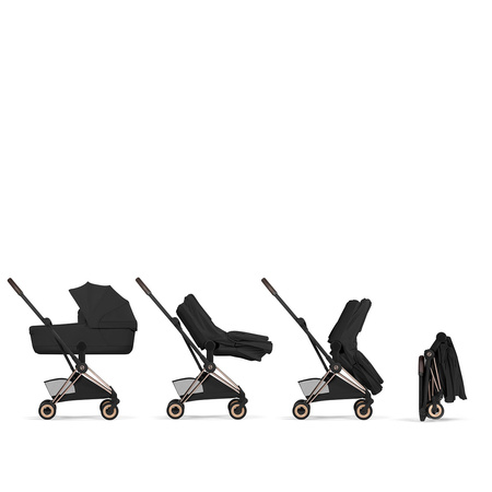 Cybex Coya 2 Style Rosegold Sepia Black wózek 2w1 głęboko-spacerowy