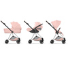 Cybex Mios 4.0 Style Chrome Brown Peach Pink zestaw 3w1 z fotelikiem Cloud T i-Size