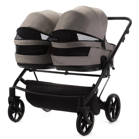 Adamex Leo Standard Beige wózek bliźniczy 2w1