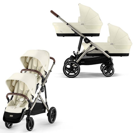 Cybex Gazelle S Seashell Beige zestaw bliźniaczy 2w1