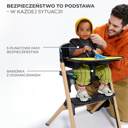 Kinderkraft Livy krzesełko do karmienia z bujeczkiem Calmee