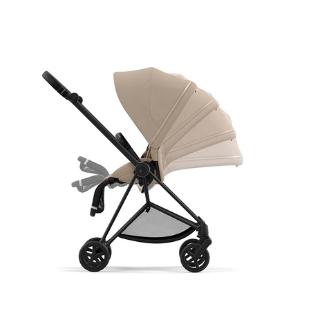 Cybex Mios Matt Black Cozy Beige wózek spacerowy