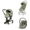 Cybex Coya 2 Style Rosegold Sage Green zestaw 3w1 z fotelikiem Cloud T i-Size