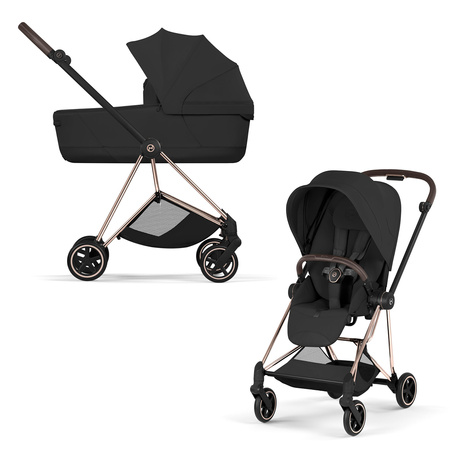 Cybex Mios 4.0 Style Rosegold Sepia Black zestaw 3w1 z fotelikiem Cloud T i-Size