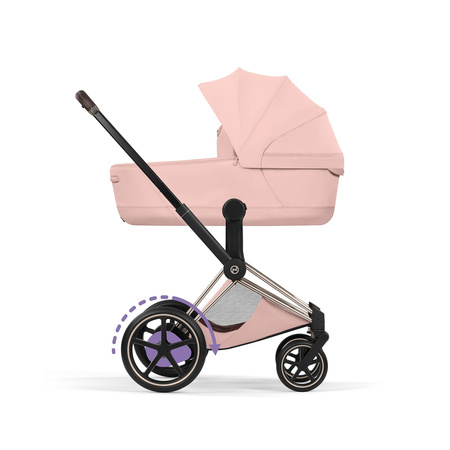Cybex e-Priam 5.0 Champagne Gold Peach Pink wózek 2w1 głęboko-spacerowy