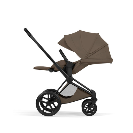 Cybex Priam 5.0 Matt Black Coconut Brown zestaw 3w1 z fotelikiem Cloud T i-Size