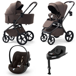 Future Calvio Velvet Chocolate wózek 4w1 z Cybex Cloud G3 i Base G3