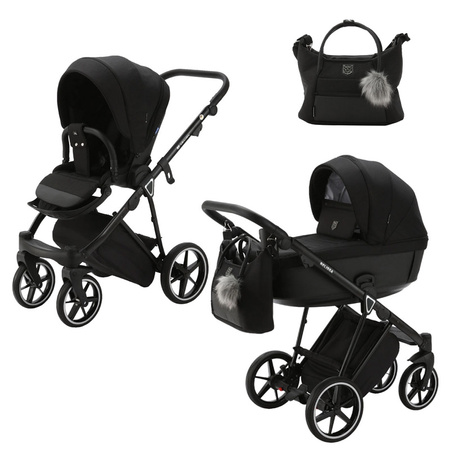 Adamex Belissa Black wózek 2w1 głęboko-spacerowy