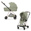 Cybex Mios 4.0 Style Rosegold Sage Green zestaw 3w1 z fotelikiem Cloud T i-Size