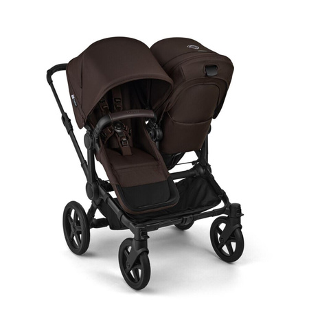 Bugaboo Donkey6 Twin Black/Cocoa Brown wózek 2w1 dla bliźniąt