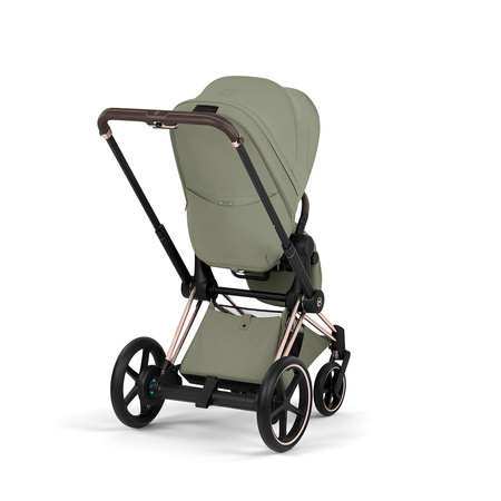 Cybex e-Priam 5.0 Rosegold Sage Green wózek 2w1 głęboko-spacerowy