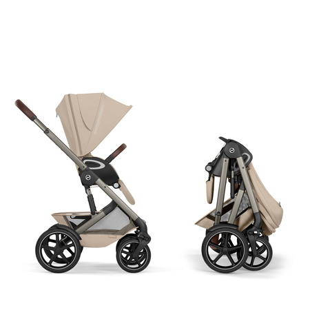 Cybex Talos S Lux 2026 ze składaną gondolą wózek 2w1 głęboko-spacerowy Almond Beige