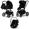 My Junior Wózek Mavi Pure Black zestaw 3w1 z fotelikiem Cybex Cloud G3 Plus