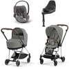 Cybex Mios Mirage Grey zestaw 4w1 z fotelikiem Cloud T Plus i bazą T