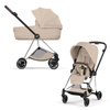 Cybex Mios 4.0 Style Chrome Brown Cozy Beige zestaw 3w1 z fotelikiem Cloud T i-Size