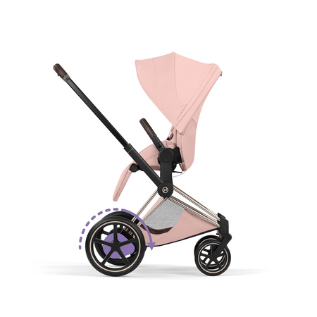 Cybex e-Priam 5.0 Champagne Gold Peach Pink wózek 2w1 głęboko-spacerowy