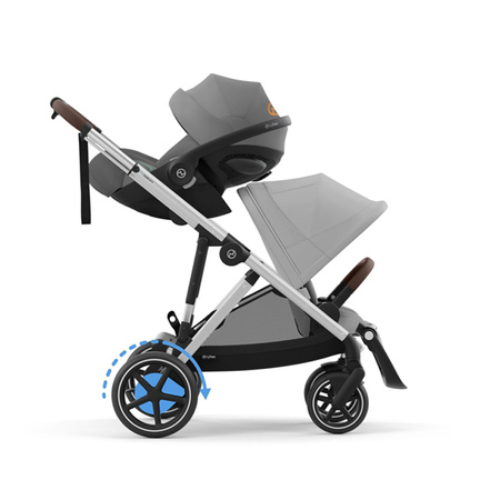 Cybex e-Gazelle S Stone Grey zestaw 3w1 z dodatkowym siedziskiem