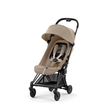 Cybex Coya Matt Black Cozy Beige wózek spacerowy