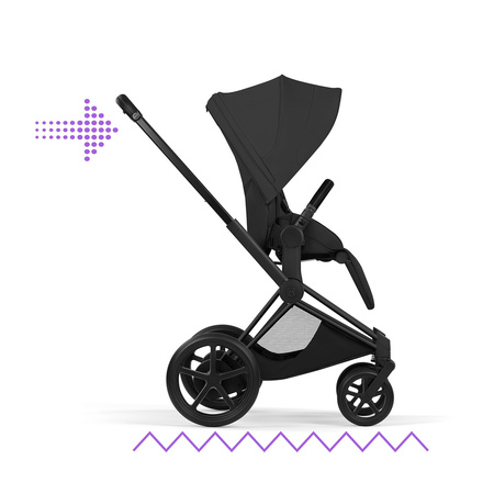 Cybex e-Priam 5.0 Matt Black Sepia Black zestaw 3w1 z fotelikiem Cloud T i-Size