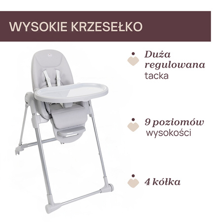 Chicco Polly Armonia Steel Krzesełko do karmienia