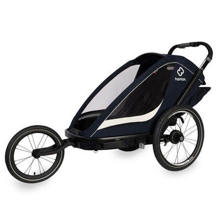 Hamax Breeze One Navy/Cream przyczepka rowerowa z zestawem do biegania