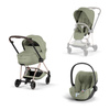 Cybex Mios 4.0 Style Rosegold Sage Green zestaw 3w1 z fotelikiem Cloud T i-Size