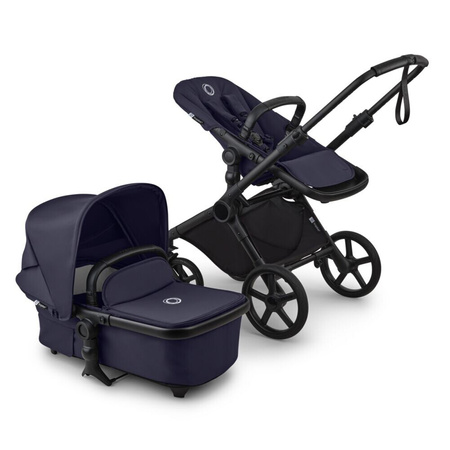 Bugaboo Cub Komplet Black/Deep Indigo wózek 2w1 głęboko-spacerowy