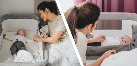 Espiro Cloud Grey Center Łóżeczko dostawne