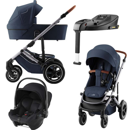 Britax Romer Smile 5Z Night Blue zestaw 4w1 z fotelikiem Baby Safe Core Space Black z Bazą