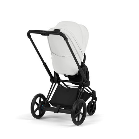 Cybex e-Priam 5.0 Matt Black Off White wózek 2w1 głęboko-spacerowy