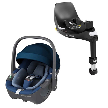 Roan IVI 2.0 Mystic Blue Rosegold zestaw 4 w 1 z fotelikiem Maxi Cosi Pebble 360 i bazą isofix