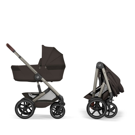 Cybex Talos S Lux 2026 ze składaną gondolą wózek 2w1 głęboko-spacerowy Chocolate Brown