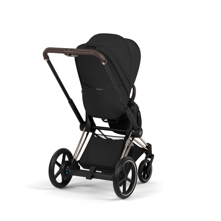 Cybex e-Priam 5.0 Champagne Gold Sepia Black wózek 2w1 głęboko-spacerowy