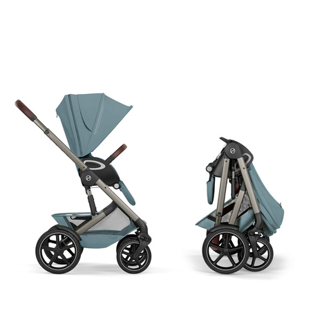 Cybex Talos S Lux 2026 ze składaną gondolą wózek 2w1 głęboko-spacerowy Stormy Blue