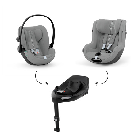 Cybex zestaw modularny G3 Stone Grey fotelik Cloud + Sirona + Baza G3