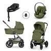 Cybex Talos S Lux 2026 Moss Green ze składaną gondolą zestaw 4w1 z fotelikiem Cloud G3 i-Size Plus i Bazą G3