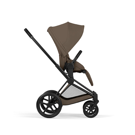 Cybex Priam 5.0 Comfort Matt Black Coconut Brown zestaw 3w1 z fotelikiem Cloud T i-Size
