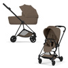 Cybex Mios 4.0 Style Matt Black Coconut Brown zestaw 3w1 z fotelikiem Cloud T i-Size