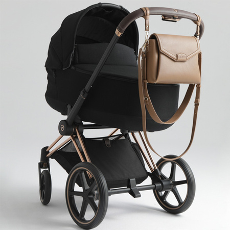 Joissy Torebka Crossbody i Organizer do wózka 2w1 dla Mamy MIDI Almond