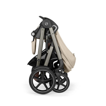 Cybex Talos S Lux Almond Beige wózek 4w1 głęboko-spacerowy z fotelikam Cloud G Plus i bazą G