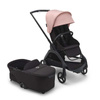 Bugaboo Dragonfly wózek 2w1 głęboko-spacerowy rama Black/Midnight Black-Morning Pink