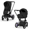 Cybex e-Priam 5.0 Matt Black Sepia Black zestaw 3w1 z fotelikiem Cloud T i-Size