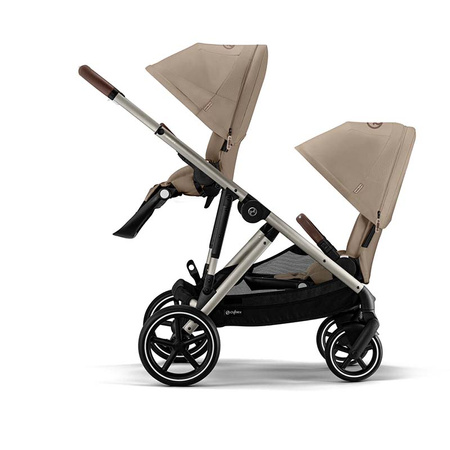 Cybex Gazelle S Almond Beige zestaw spacerowy z dodatkowym siedziskiem